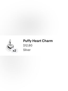 Wear Felicity - Puffy Heart Charm Pendant Bracelet Accent - Silver